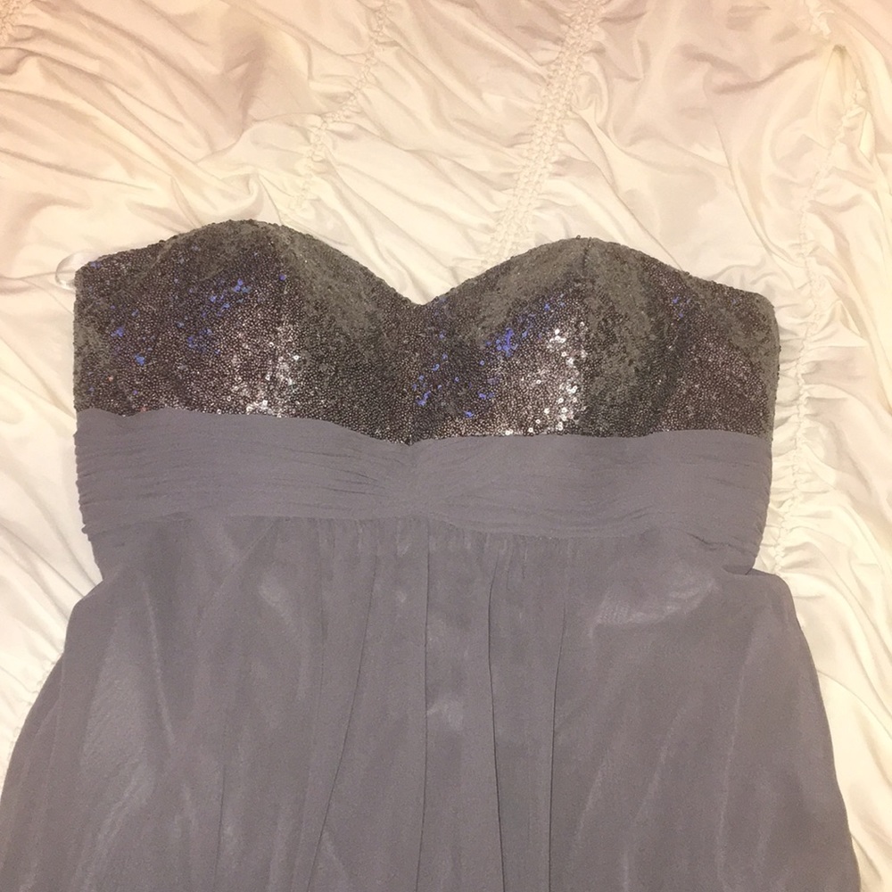 Gray Bridesmaid Dress - Picture 3 of 7